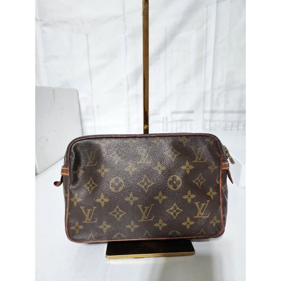 Authentic Louis Vuitton Vintage Monogram Compiegne Clutch Bag Brown - Picture 3 of 13